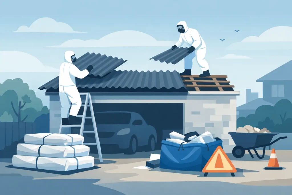 Asbestos Garage Roof Removal Cost UK